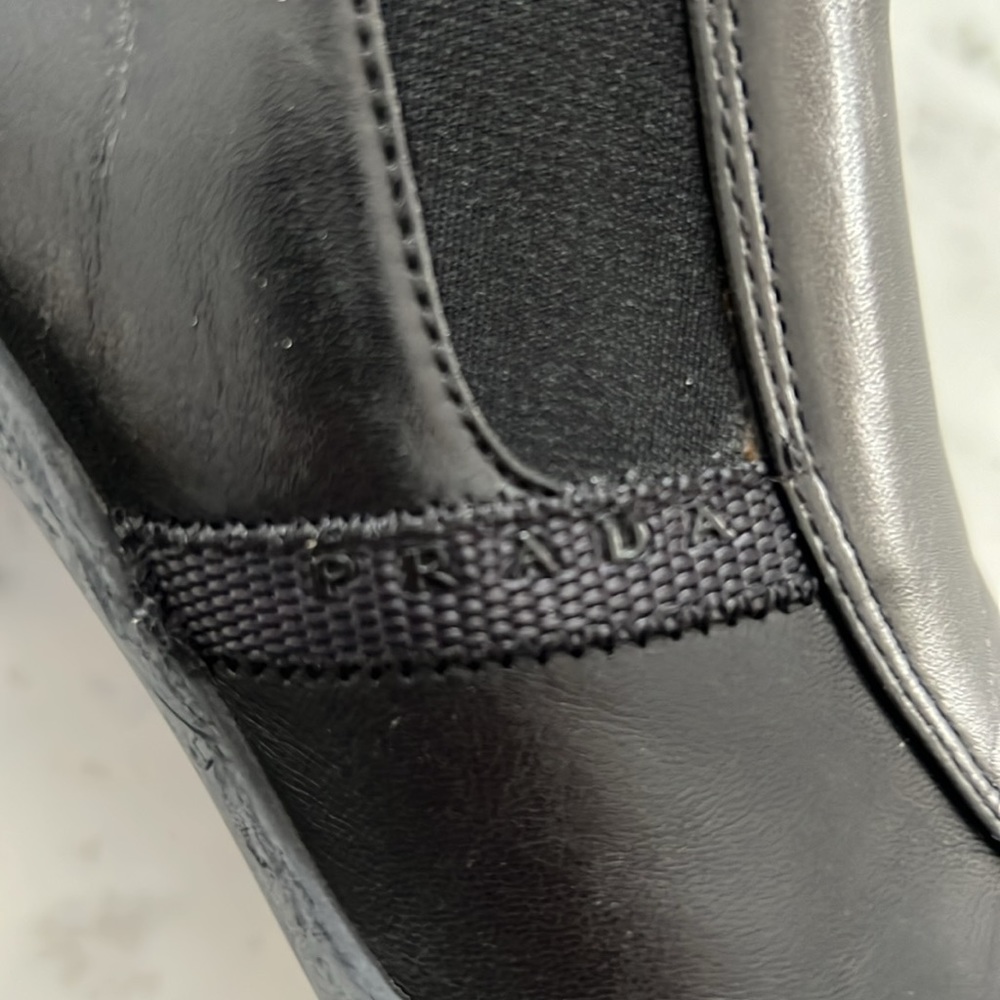 Prada Calzature Donna Nero Nappa Sport Booties size 37 - Picture 6 of 13